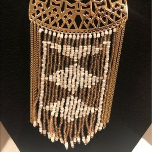 Gold desert inspired beaded necklace